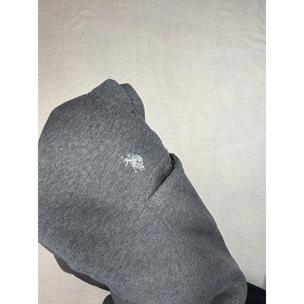 US Polo Assn Mens XL Charcoal Gray Fleece Cargo Sweatpants Lounge Pants 100301